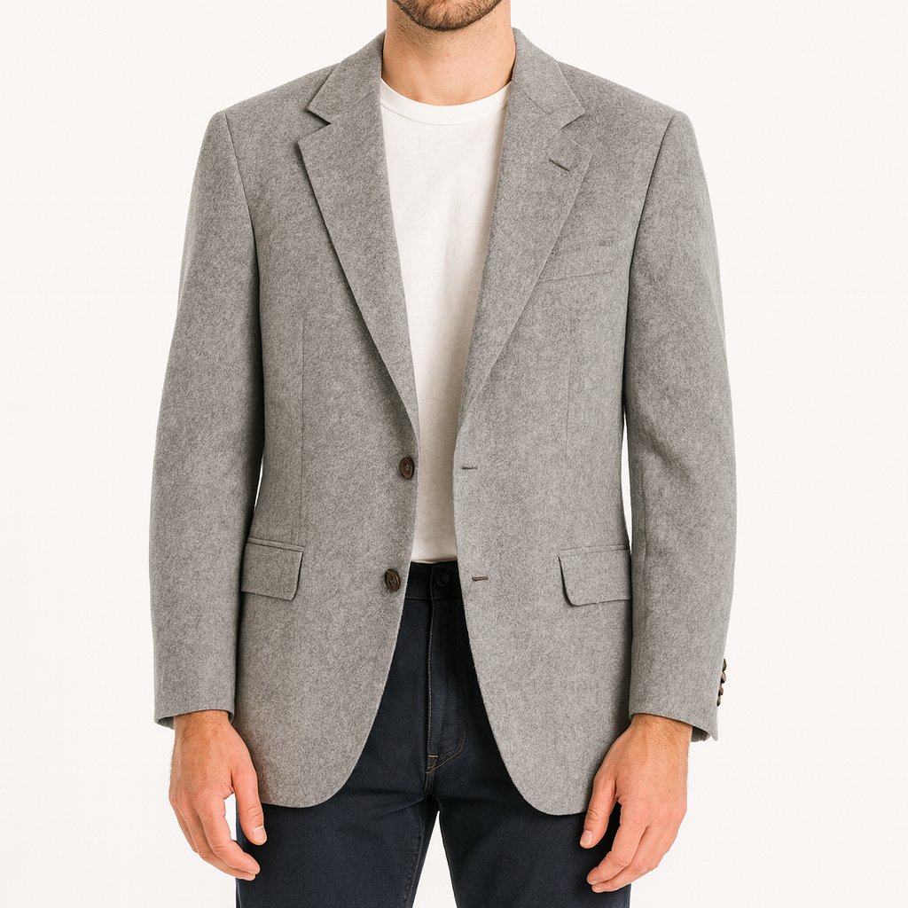 Valentino Uomo Vintage Grey Suede Sport Coat Blazer Luxury Italian Size M